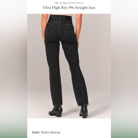 Abercrombie & Fitch - Ultra High Rise 90’s Straight Jean - Picture 5 of 7